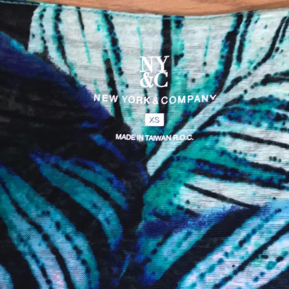 NY&C Green, Blue and Black Tank Top Blouse - Picture 2 of 6